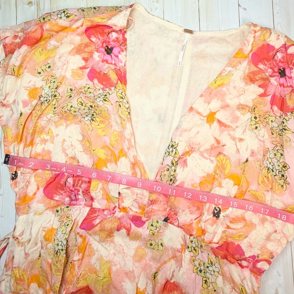 Free People Freddy Tie Mini Dress in Fruit Punch Floral Size Medium - Picture 10 of 12